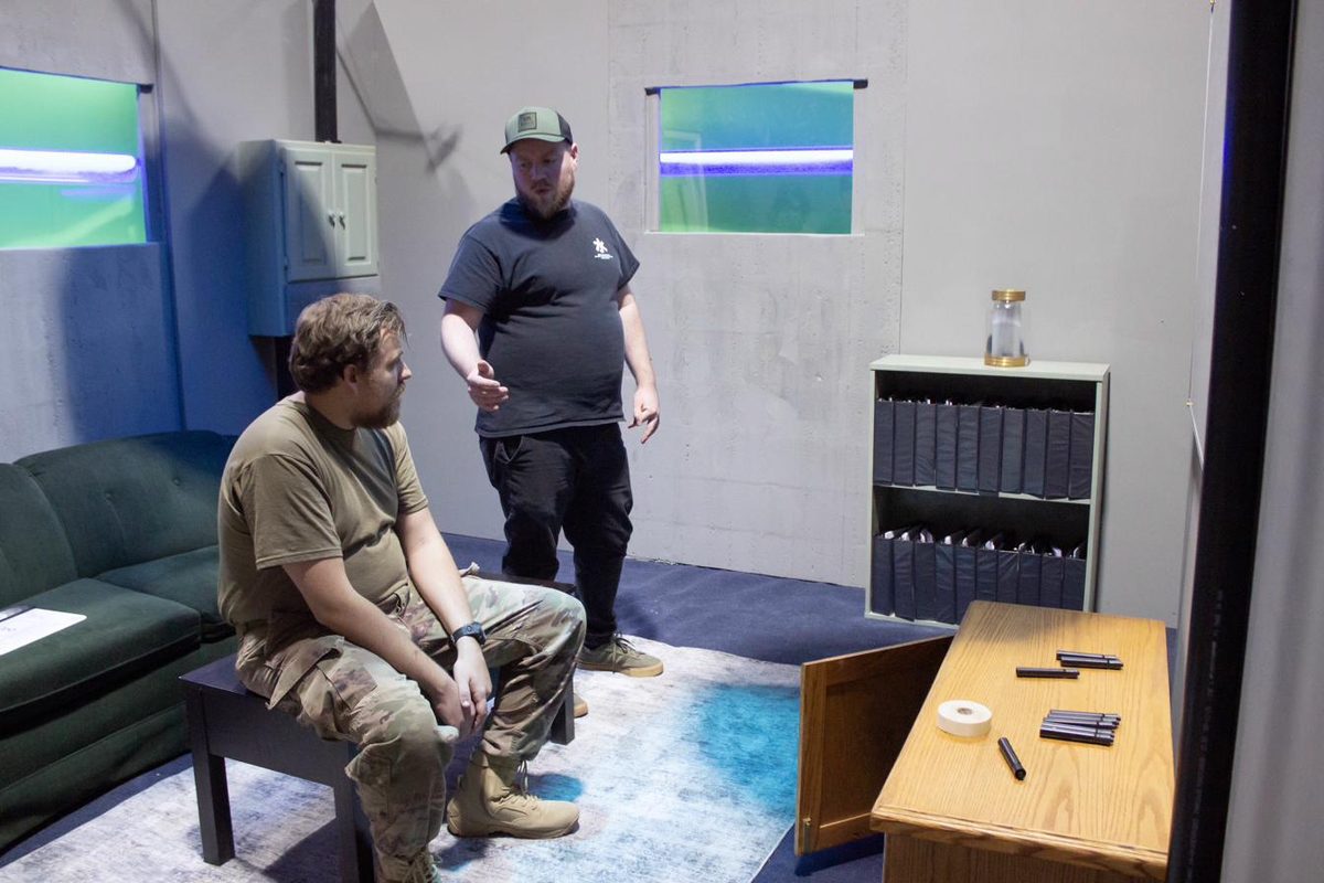 Director with David on set